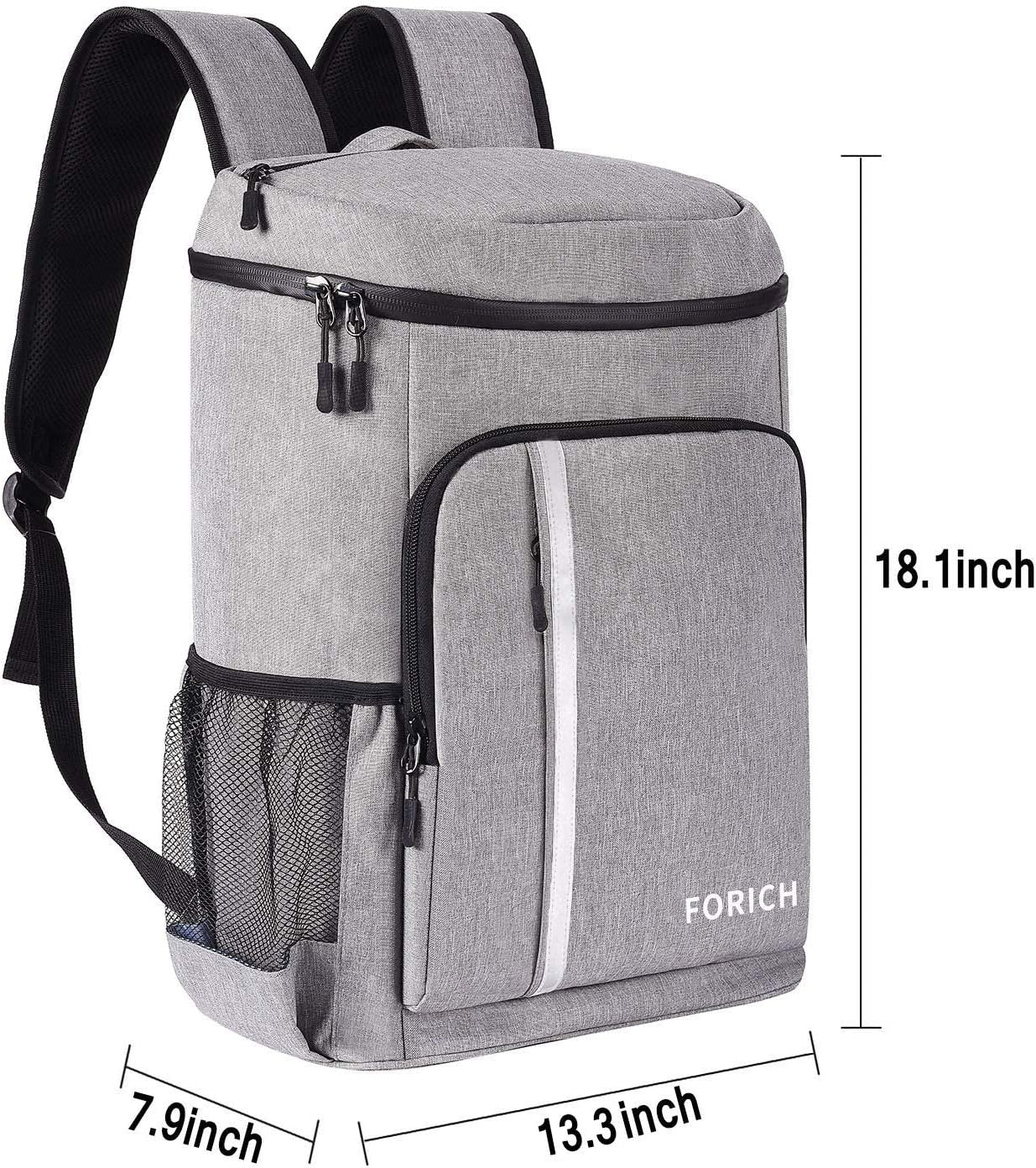 Insulated Waterproof Backpack Cooler - Lightweight Soft Cooler Bag for Men and Women, Ideal for Work, Lunch, Picnics, Camping, and Hiking, Holds Up to 30 Cans