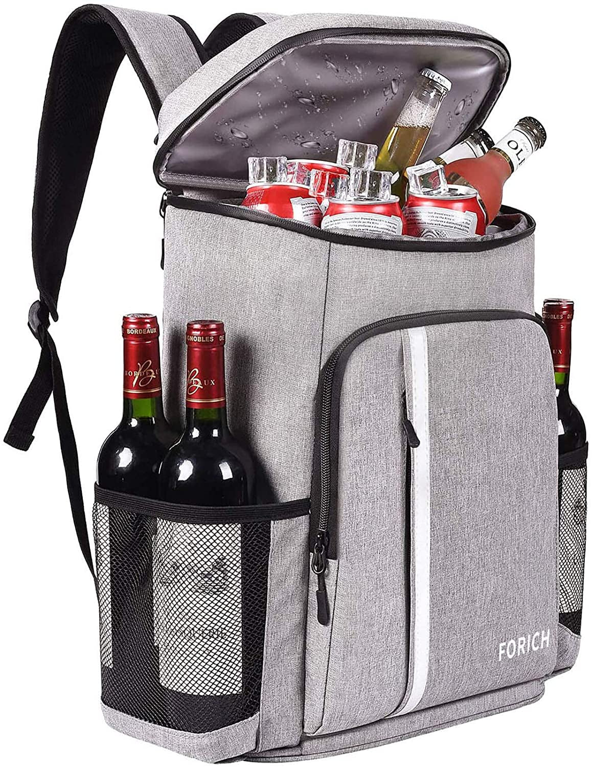 Insulated Waterproof Backpack Cooler - Lightweight Soft Cooler Bag for Men and Women, Ideal for Work, Lunch, Picnics, Camping, and Hiking, Holds Up to 30 Cans