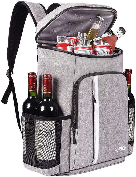 Insulated Waterproof Backpack Cooler - Lightweight Soft Cooler Bag for Men and Women, Ideal for Work, Lunch, Picnics, Camping, and Hiking, Holds Up to 30 Cans